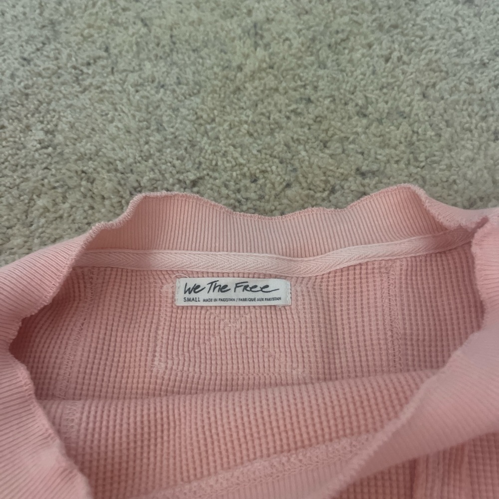 We The Free Blush Ribbed Knit Top